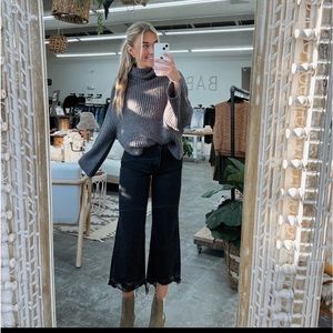 VERVET Olivia wide leg black jeans